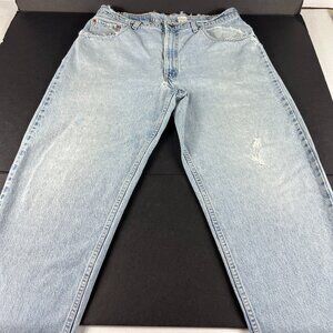 VTG 90s Levi's Jeans Men's 36x29 560 Loose Tapered Blue Thrashed Denim Tag 38x30